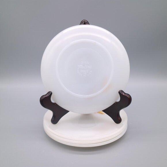 Anchor Hocking Fire King Golden Wheat Milk Glass Saucer Butter Plates (Set of 4) - Picture 3 of 5